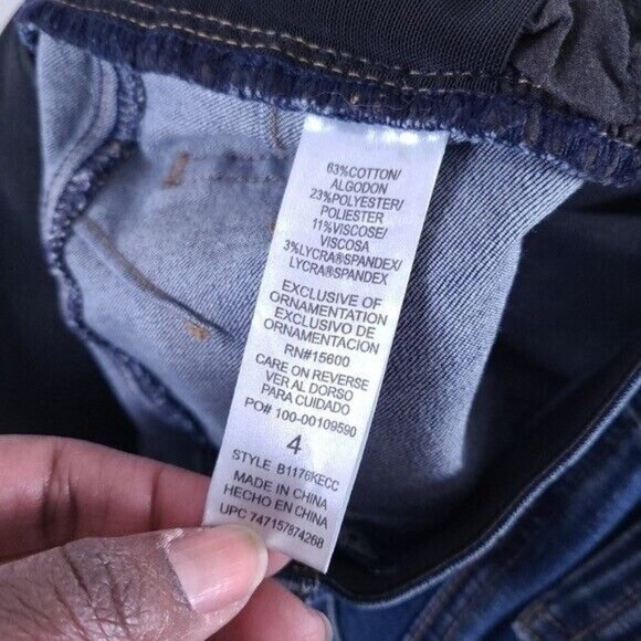 Democracy Ab Solution Distressed Slimming Skinny Jeans Size 4 - Picture 7 of 9